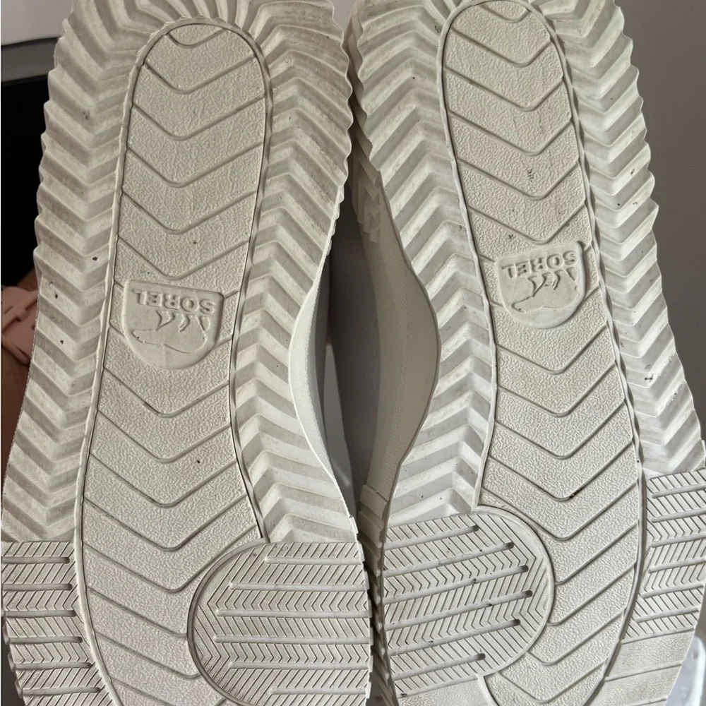 Sorel Cream White Platform Sneakers
